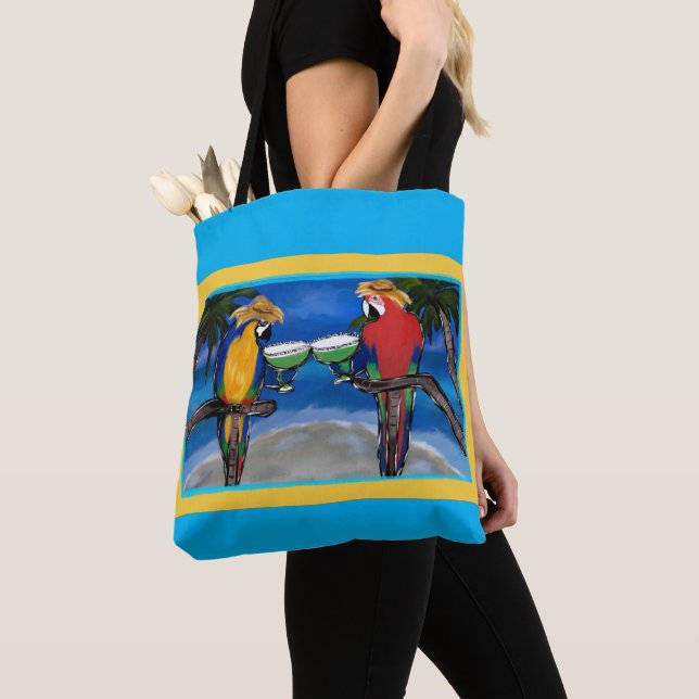 Bolso De Tela Loritos de Fiesta (Detalle)