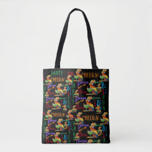 Bolso De Tela Loritos de Fiesta