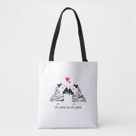 Bolso De Tela Loritos Lesbiana Amor Es Amor