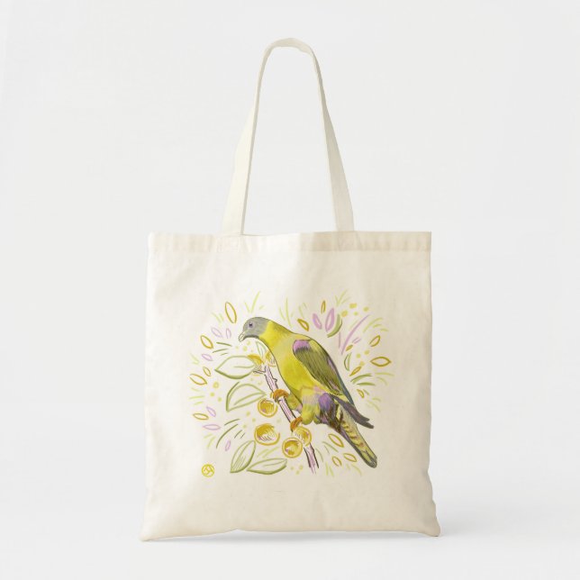 Bolso De Tela Loro amarillo (Frente)