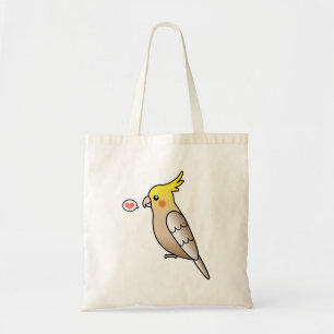 Bolso De Tela Loro Cacatúa de Dibujos Animados de Canela Amor po