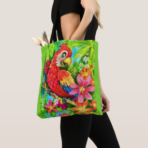 Bolso De Tela loro colorido brillante