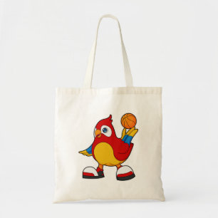 Bolso De Tela Loro como jugador de baloncesto con baloncesto