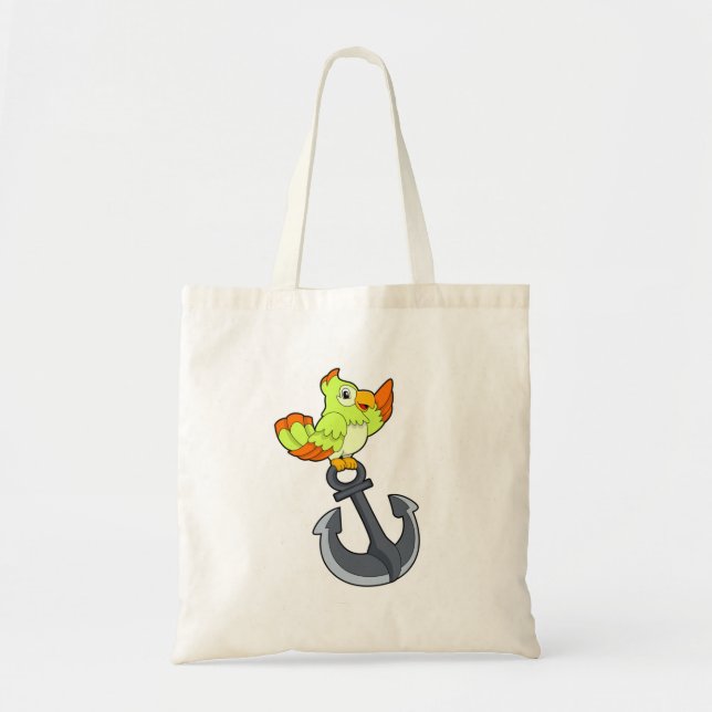 Bolso De Tela Loro con ancla (Frente)