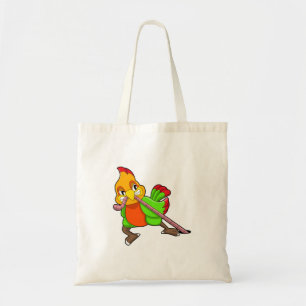 Bolso De Tela Loro con gusano