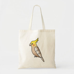 Bolso De Tela Loro de dibujos animados de color canela