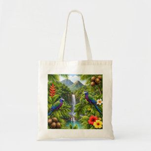 Bolso De Tela Loro del Bosque Tropical de Dominica