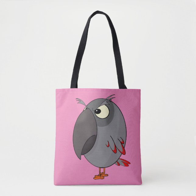 Bolso De Tela loro gris africano (Anverso)