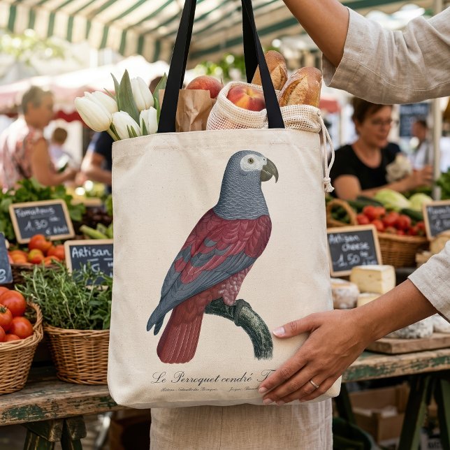 Bolso De Tela Loro Gris Africano Factor Rojo Psittacus Erithacus (African Grey Parrot Red Factor Psittacus Erithacus. Tote Bag)