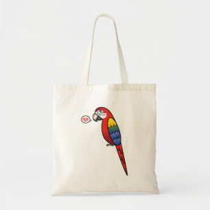 Bolso De Tela Loro Guacamayo Cartoon Amor Pájaro