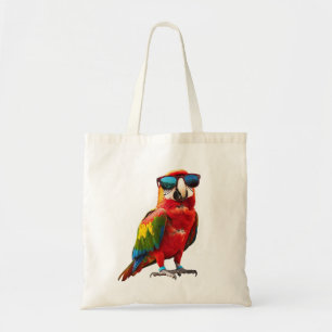 Bolso De Tela Loro Guay con gafas de sol