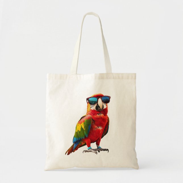 Bolso De Tela Loro Guay con gafas de sol (Frente)
