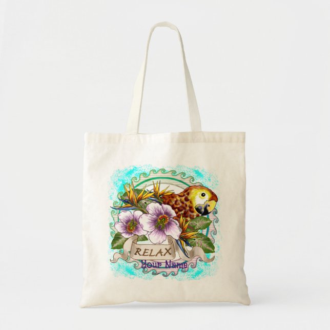 Bolso De Tela Loro Relajado  (Frente)