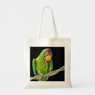 Bolso De Tela Loro Verde Ara Militaris