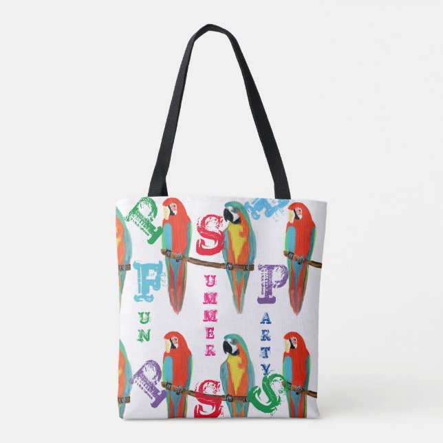 BOLSO DE TELA LOROS (Reverso)