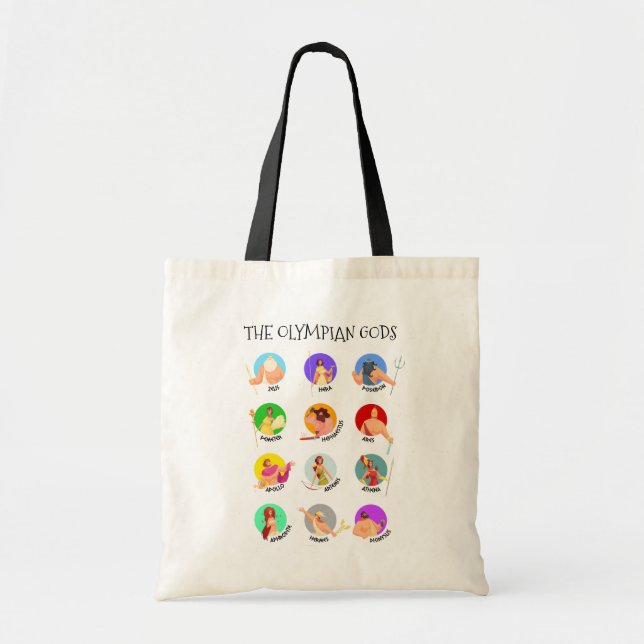 Bolso De Tela Los 12 dioses olímpicos de la mitología griega (Frente)