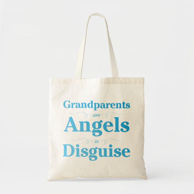 Bolso De Tela Los abuelos son ángeles en disfraz (Frente)