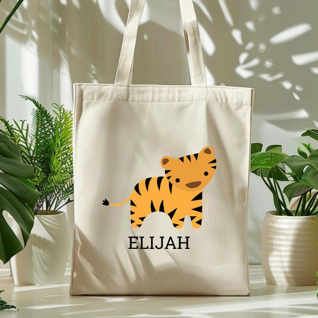 Bolso De Tela Los adorables niños tigres personalizados (Subido por el creador)
