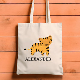 Bolso De Tela Los adorables niños tigres personalizados