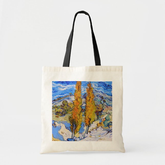 Bolso De Tela Los álamos de Saint-Rémy, Van Gogh (Frente)