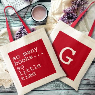 Bolso De Tela Los amantes de los libros monogramados tienen tant