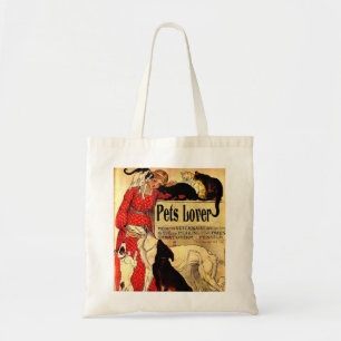 BOLSO DE TELA LOS AMANTES DE LOS MASCOTAS, AMO A MASCOTAS