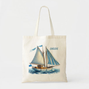 Bolso De Tela Los amantes de los veleros de la playa más pequeño