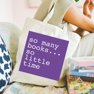Bolso De Tela Los amantes del libro Lilac monogramado adoran tan