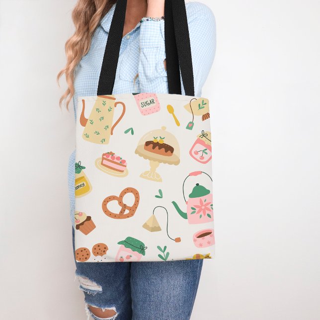 Bolso De Tela Los amantes del té en la cocina de Kawaii y diseño (Subido por el creador)
