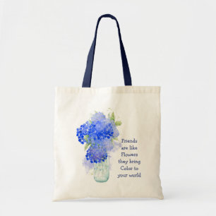 Bolso De Tela Los amigos son como las flores que traen la cita d