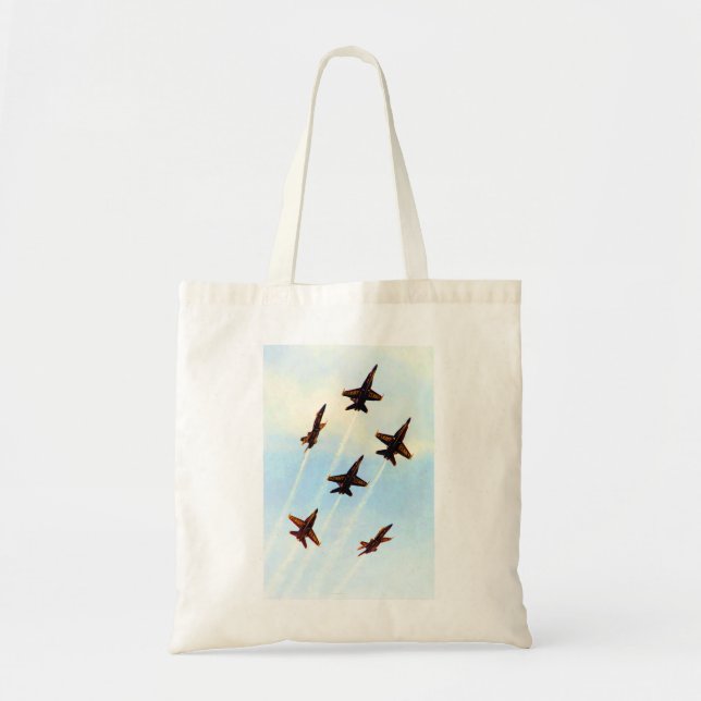 Bolso De Tela Los ángeles azules (Frente)