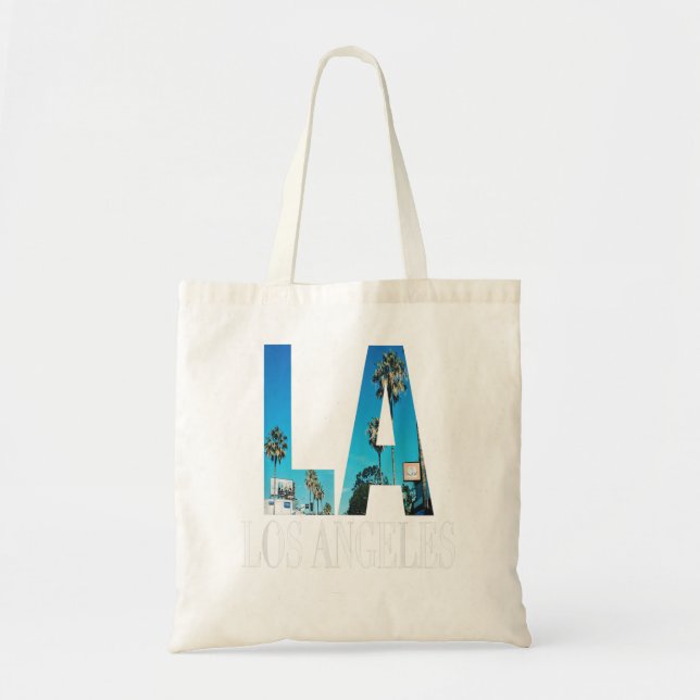 Bolso De Tela Los Angeles California Souvenir Beach City West (Frente)