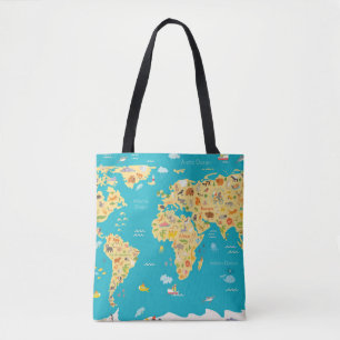 Bolso De Tela Los animales del mundo