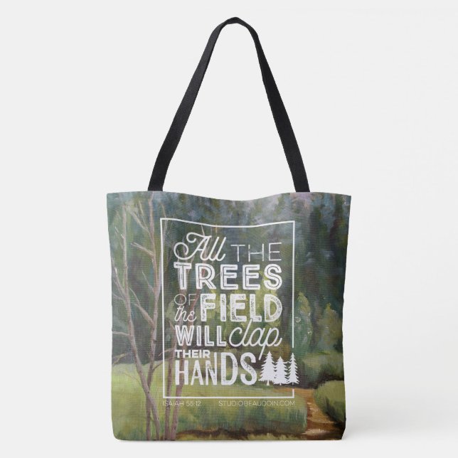 Bolso De Tela Los árboles aplaudirán su tote del árbol de (Reverso)