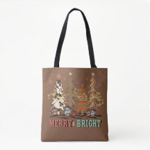 Los arboles navideños alegres y los dulces Boho Sh