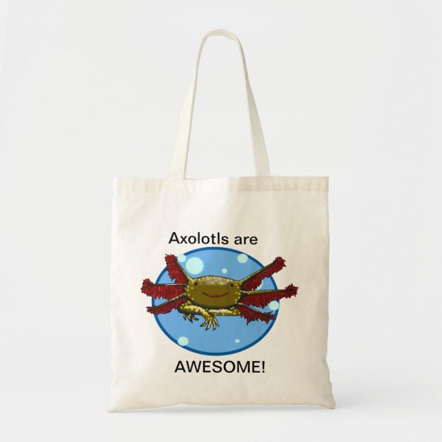 Bolso De Tela ¡Los Axolotls son burbujas impresionantes (tipo (Frente)