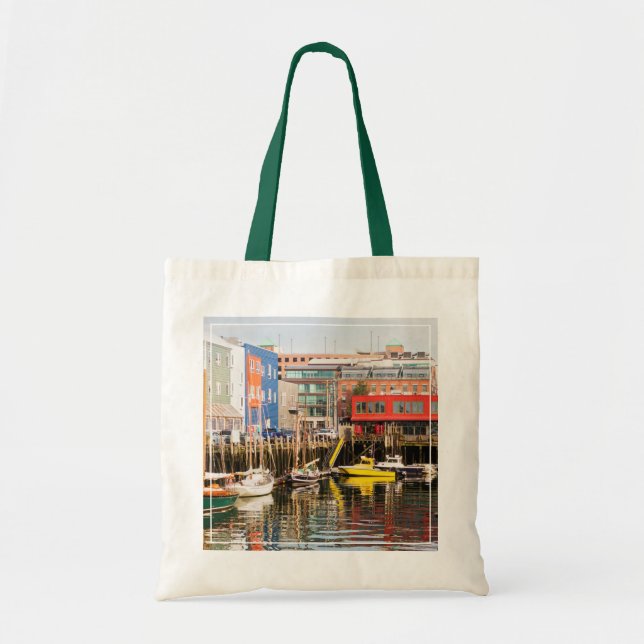 Bolso De Tela Los barcos amarraron el | Portland, Maine (Frente)