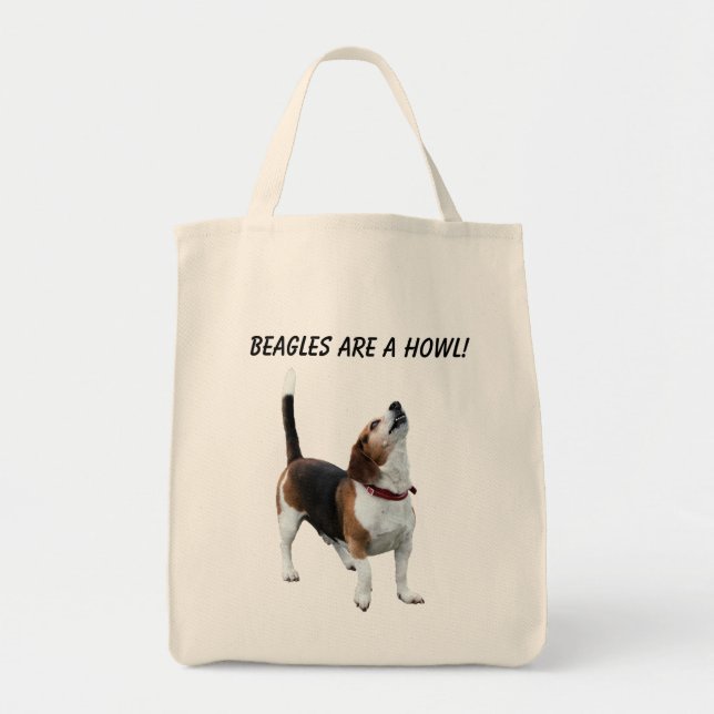 Bolso De Tela Los beagles son un perro lindo del aullido (Frente)