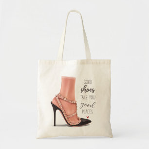 Bolso De Tela Los buenos zapatos te llevan a un buen lugar