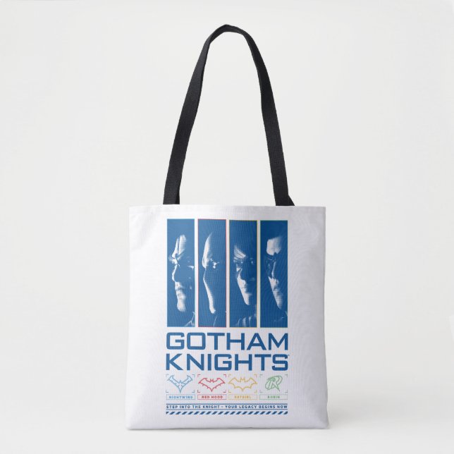 Bolso De Tela Los Caballeros Gotham Enfrentan Paneles (Anverso)