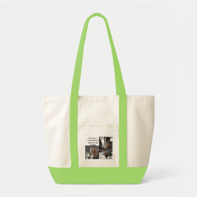Bolso De Tela los caballos de la lengüeta (Frente)