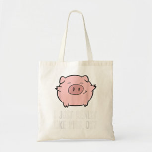 Bolso De Tela Los Cerdos Me Gustan Realmente Los Cerdos.