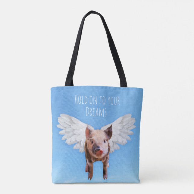 Bolso De Tela Los cerdos pueden volar (Reverso)