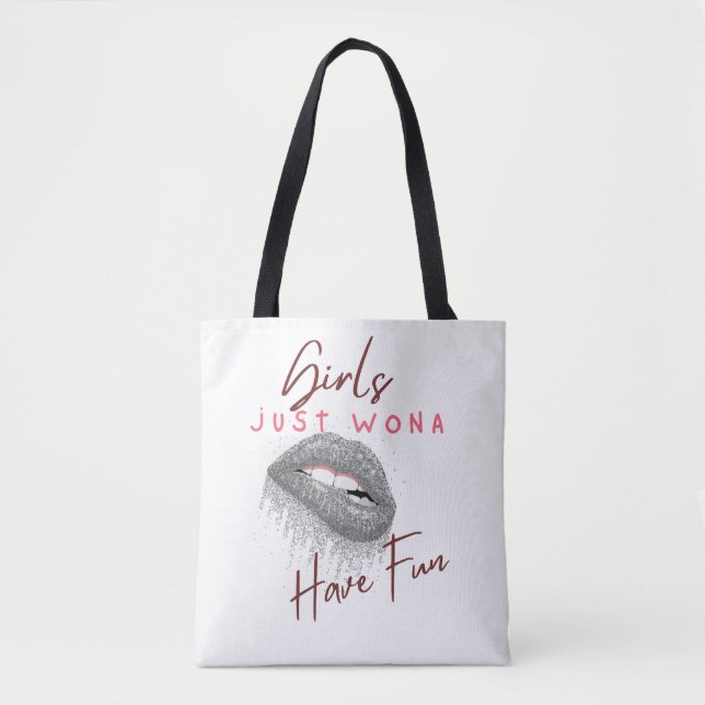 Bolso De Tela Los chicas simplemente se divertirán (Anverso)
