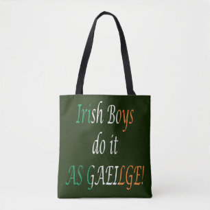 Bolso De Tela Los chicos irlandeses lo hacen como gaélico