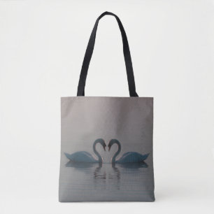 Bolso De Tela Los cisnes azules deben ser el corazón del amor en
