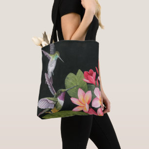 Bolso De Tela Los colibríes en la Plumeria