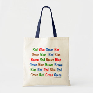 Bolso De Tela Los colores de la prueba de Stroop