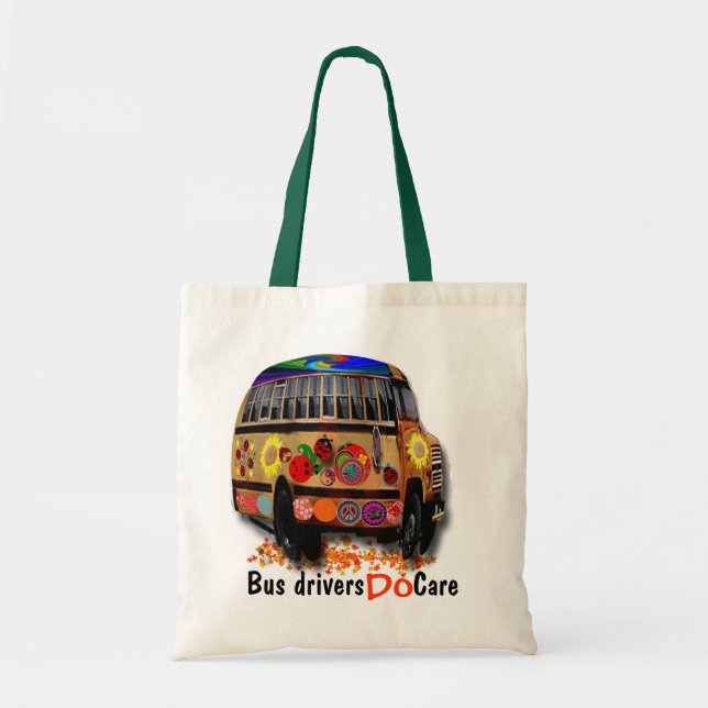 Bolso De Tela Los conductores del autobús cuidan (Frente)