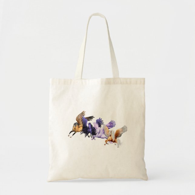 Bolso De Tela Los cuatro caballos voladores Pegasus Stallions (Frente)